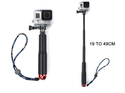 Accesorios para Go Pro, palo de Selfie extensible monopié de mano para GoPro HERO5 6 7 HERO4 Session HERO 5 4 3 + 3 2 1 SJ4000