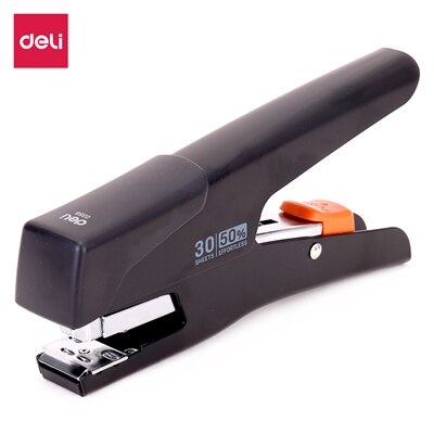 DELI 0358 alicates grapadora 24/6 de 26/6 de ahorro de energía mano grapadora de papelería de oficina staples Accesorios: Negro