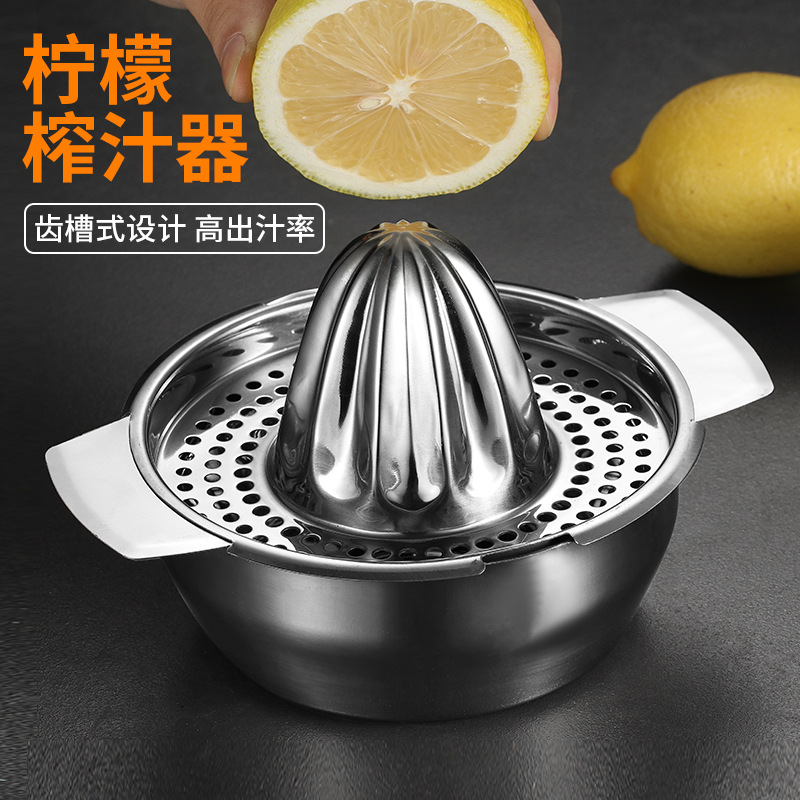 Portable lemon orange manual fruit juicer stainless steel kitchen accessories tools citrus raw hand pressed juice maker