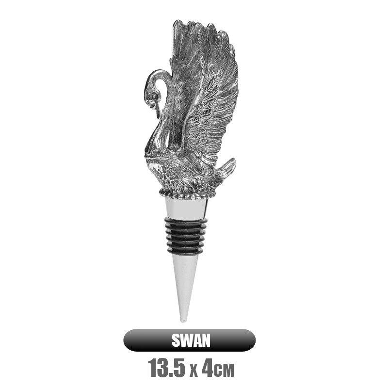 1Pcs Zinc Alloy Wine Bottle Stopper Deer Pegasus Swan Lion Champagne Stopper Vacuum Sealed Wine Cork Kitchen Bar Accessories: 2