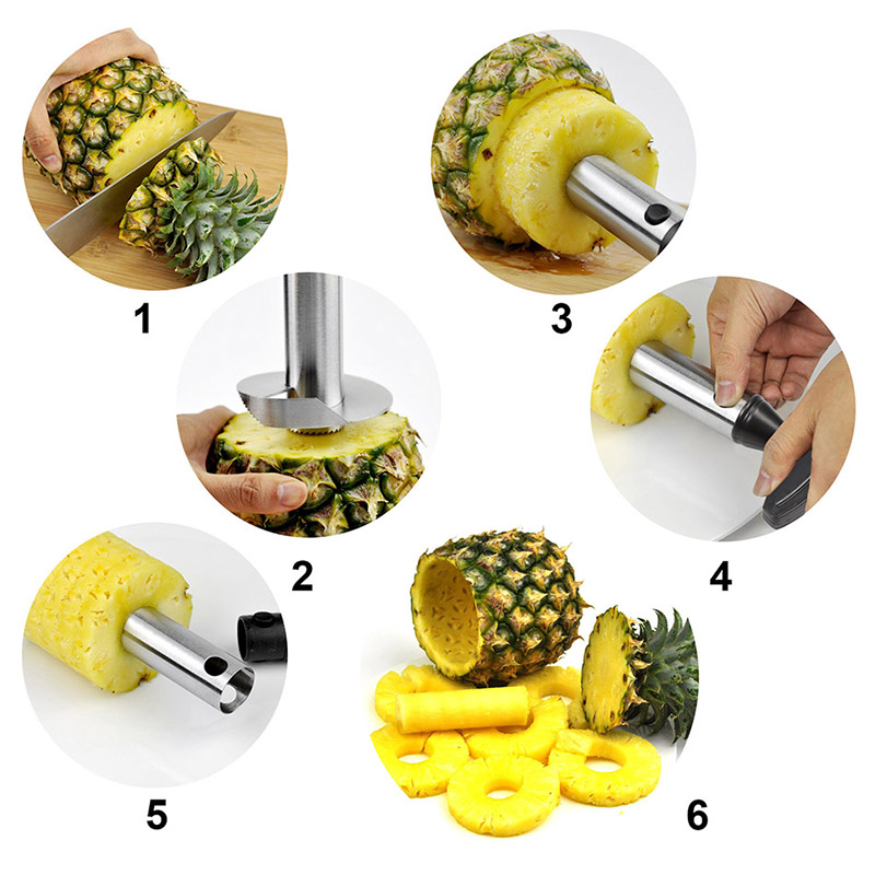 Machine de découpe d&#39;ananas en acier inoxydable, éplucheur en spirale, trancheuse, outil de coupe de fruits, Gadget de cuisine