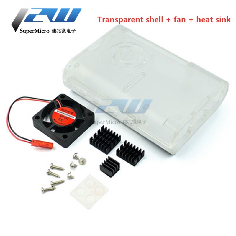 Raspberry Pi 4! Development board ABS Pi shell Raspberry Pi 4B can install cooling fan to protect the case: CR shell fan heat