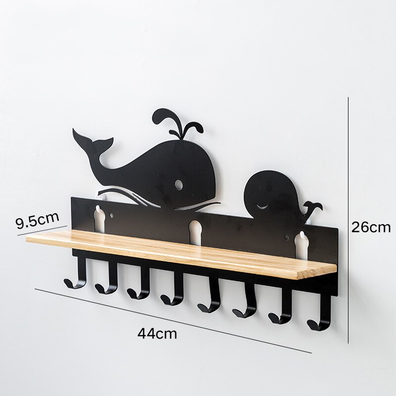 Wall Mount Hook Rail Kapstok Met 8 Rvs Haken Muur Haken Voor Thuis Kast Organisatie Voor Hoed Handdoek portemonnee Gewaden: L-A