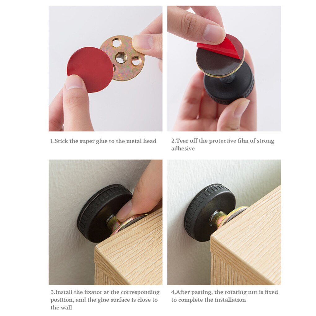 2pcs Bed Frame Anti-Shake Tool Adjustable Threaded Headboard Stoppers Bedside Headboards Prevent Loosening Anti-Shake Fixer