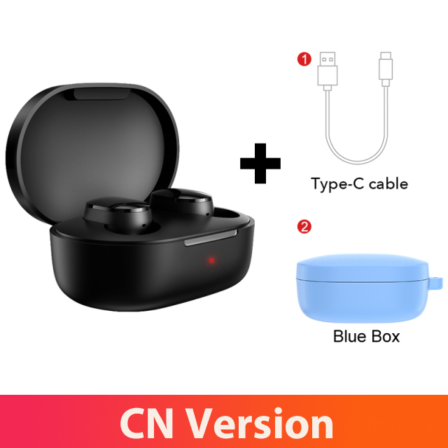 Xiaomi – écouteurs sans fil mi true basic 2s Redmi AirDots 2s, Bluetooth 5.0, commande tactile, TWS, de jeu, USB C: add blue case