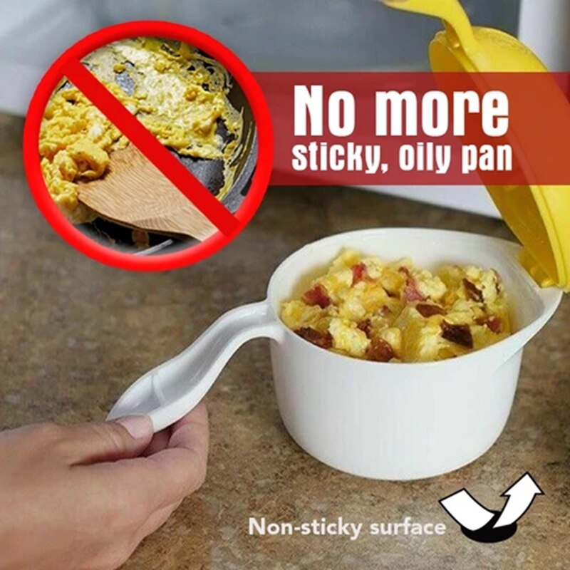 HKML Microwave Scrambled Egg Maker Shake a Egg Easy Steamed egg Cooking Tools on the go Kitchen Accessories