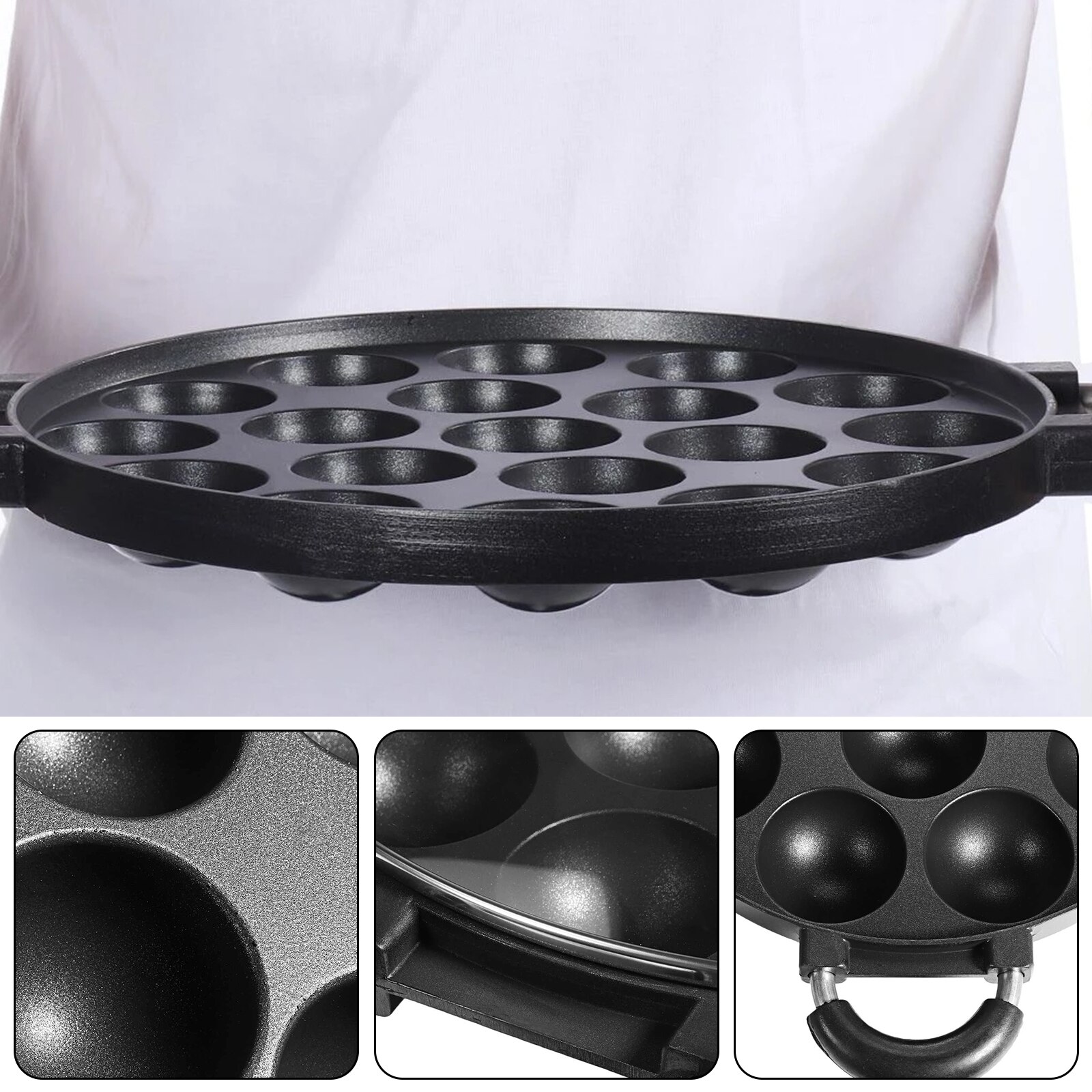 Takoyaki – poêle à Grill avec 7 /12 /15 trous, ustensile de cuisine domestique en forme de boule de poulpe