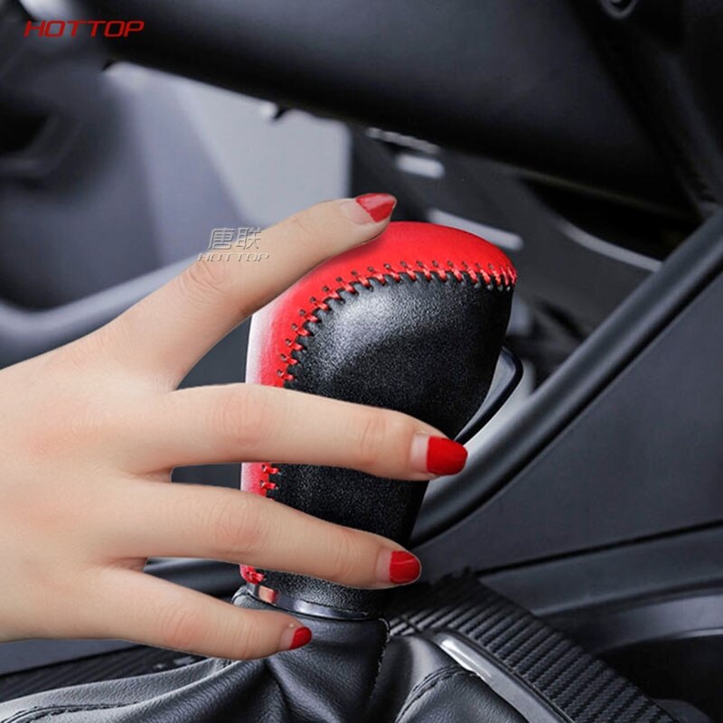 Lederen Pookknop Handvat Cover Voor Mazda 3 Axela