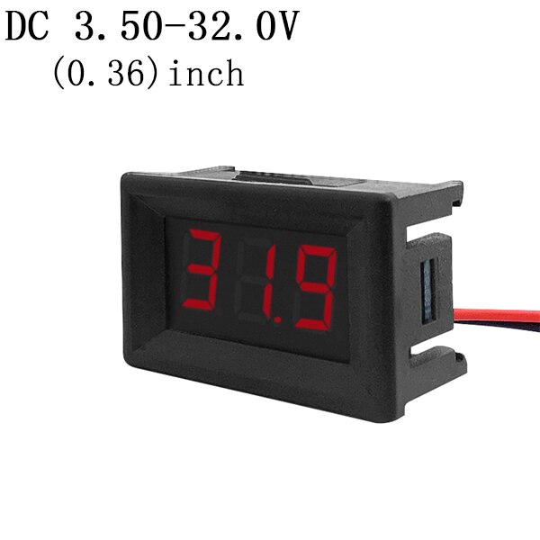 Mini Digitale Voltmeter Ampèremeter 1 Pcs Digitale Display Voltmeter DC4.5-30V Panel Current Meter Tester Led Digitale Display: 4