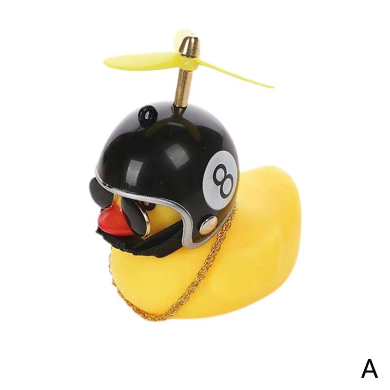 Auto Accessoires Kleine Gele Eend Auto Accessoires Kleine Gele Eend Dragen Een Helm Auto Achteruitkijkspiegel Auto Interieur Decorati: A