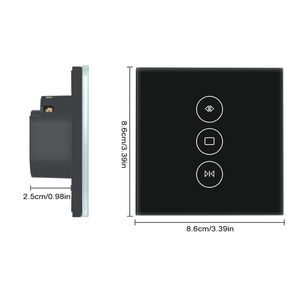 Teekar-rideau intelligent WiFi | Interrupteur de rideau, vie intelligente Fr, aveugle électrique, volet roulant, fonctionne avec Alexa Google Home, noir