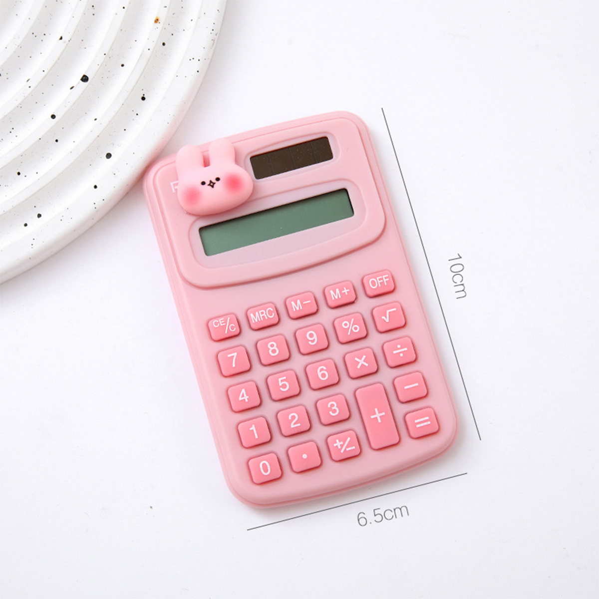 Portable Mini Cute Calculator Cartoon Digit Calculator Students Office School Supplies Stationery: green