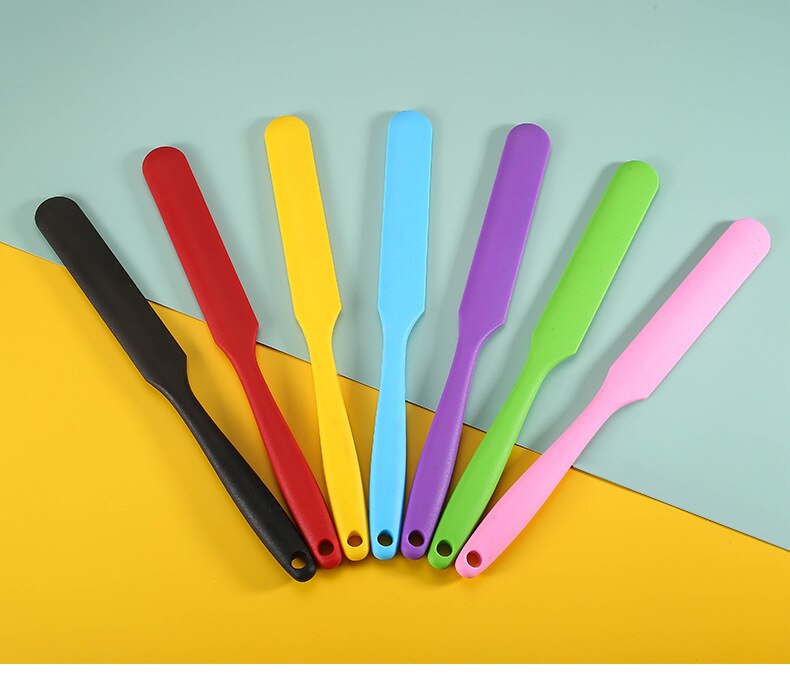 Colorful Good Silicone Scraper Long Scraper Butter Knife Scraper Cake Making Accessories Baking Scraper Tool Cake Scraper Tool