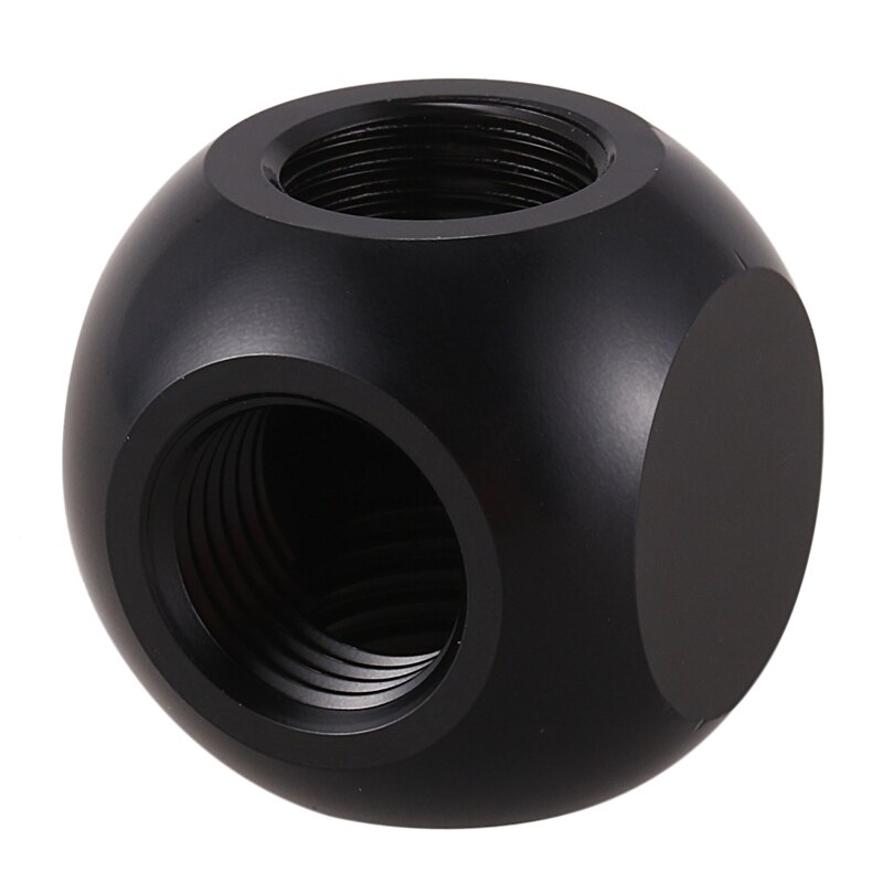 G1/4 Binnendraad Messing 3-Way Splitter Bal Fitting Voor Waterkoeling Tube Fittings Blk Zwart