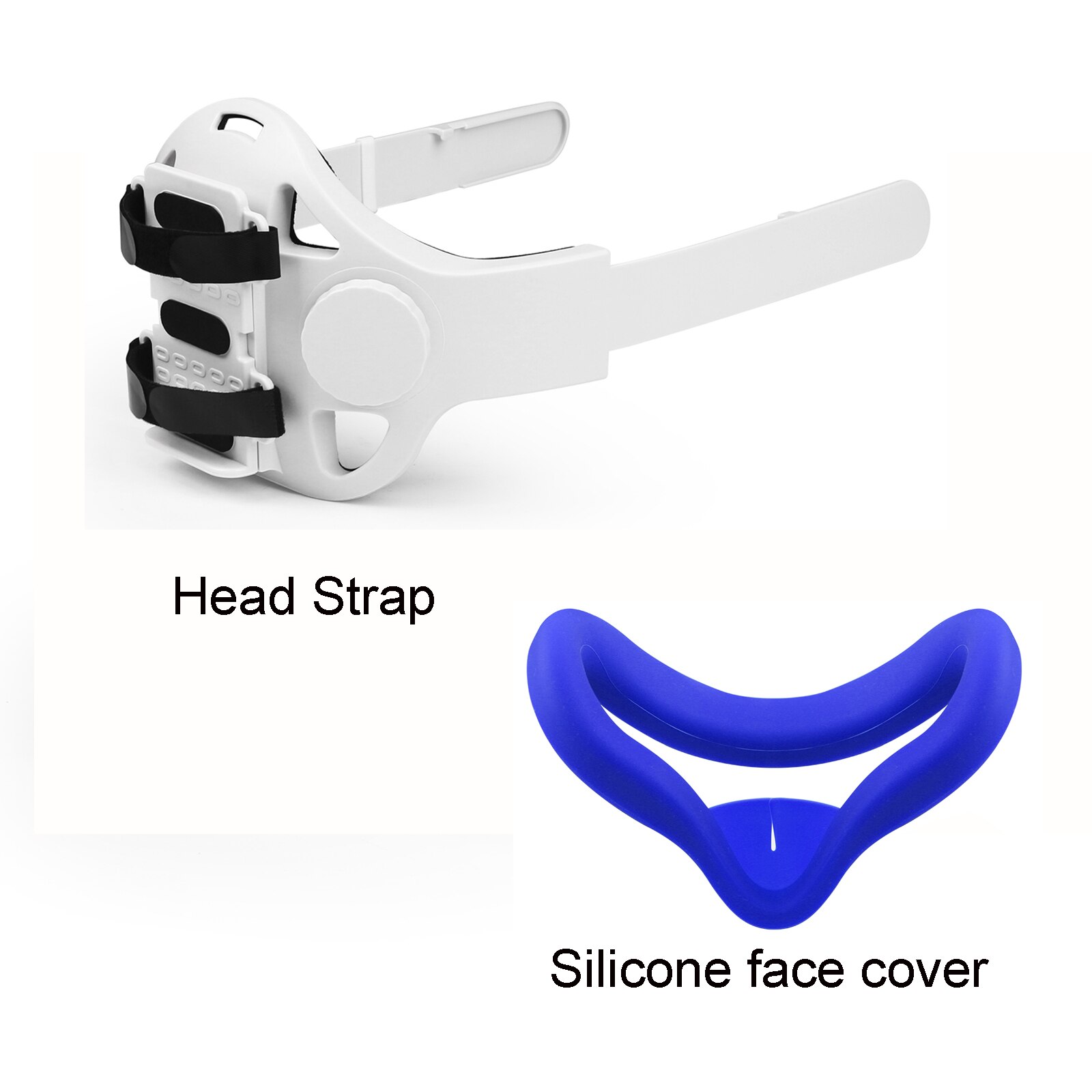 Voor Oculus Quest 2 Halo Band Hoofd Band Beschermhoes Siliconen Handvat Cover Set Vr Elite Band Voor Oculus Quest2 accessoires: set B