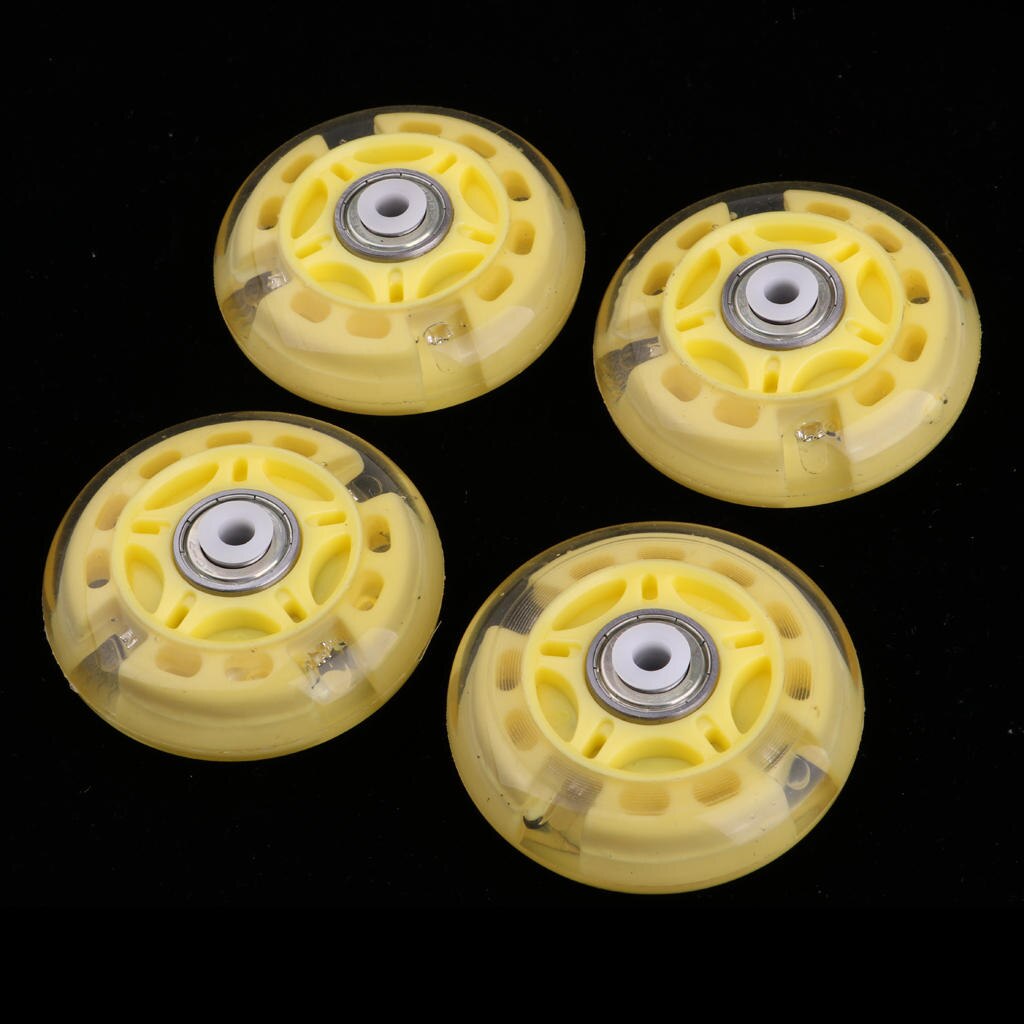 4Pcs Inline Sliding Flash PU Roller Skate Wheels for Skating Shoes