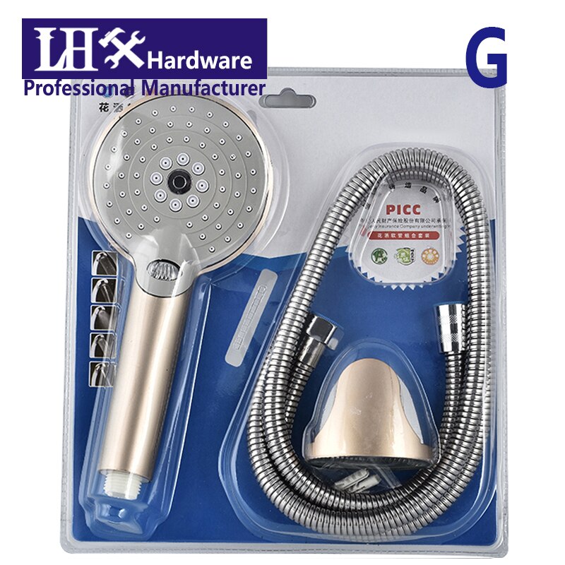 Cabezal de Ducha de mano presurizado, alcachofa de ahorro de agua, ABS cromado, LHX XY91 H: G