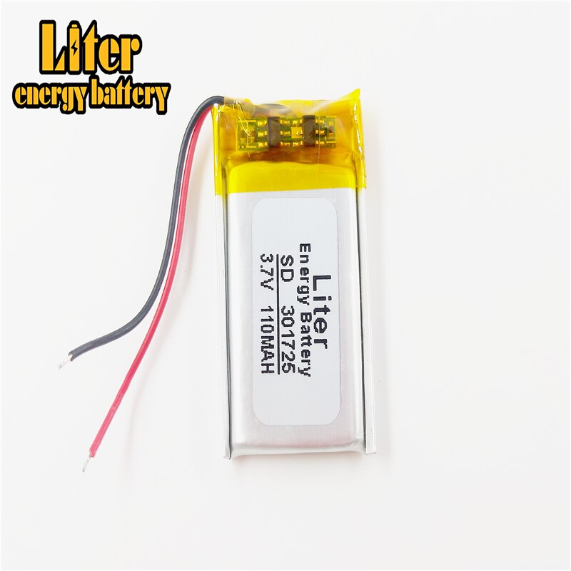 Beste batteriemarke 301725 110 mah  mp3/mp4 /  stiftkamera / bluetooth-headset / kabellose mausbatterie