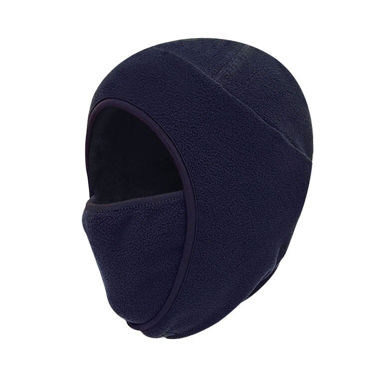 Men and Women Winter Balaclavas Polar Fleece Masks Ear Protection Windproof Outdoor Riding Fishing Protective Balaclava Masks: navy blue