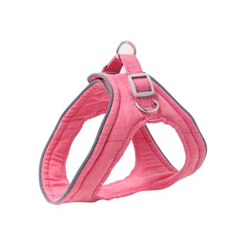 Pet Dog Puppy Reflective Adjustable Outdoor Training Walking Safety Vest Harness: Pink / L