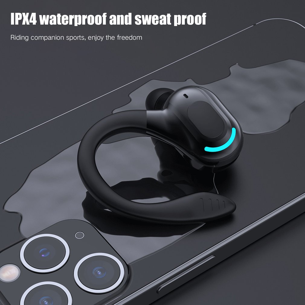 M-F8 Bluetooth-compatibele 5.2 Draadloze Koptelefoon Oorhaak Mini Hoofdtelefoon HIFI Bass Ruisonderdrukkende Sport Gaming Oordopjes