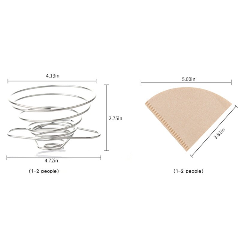 Stainless Steel Coffee Filter Funny Coffee Dripper Paperless Permanent Pour Over Coffee Maker Reusable Coffee Filter Baskets: Default Title