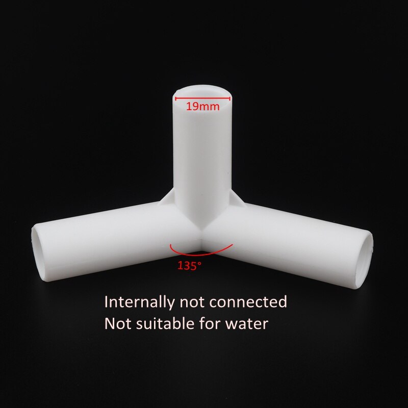 19mm 20mm PVC Straight Elbow Tee Connector Four Way Joint 90 120 135 degree PVC Pipe Adapter Wardrobe Tent Shoe Rack Fittings: 135 Degree