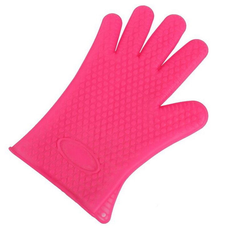 Silicone Oven Mitt Oven Gloves Heat Resistant Gloves Full Finger Hand Wrist Protection 1Pair Silicone Oven Heat Resistant Mitts