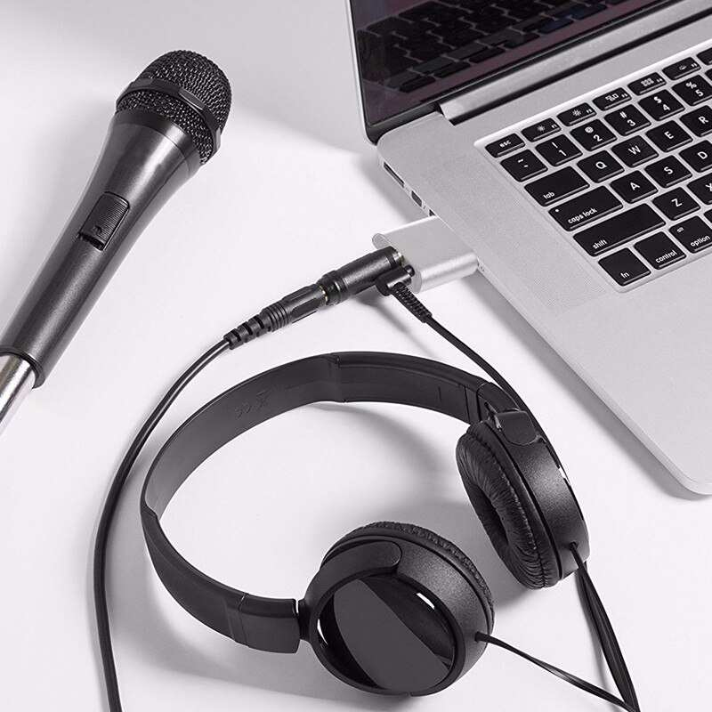 USB External Stereo Sound Adapter for Windows and Mac. Plug and play No drivers Needed(AU-MMSA)