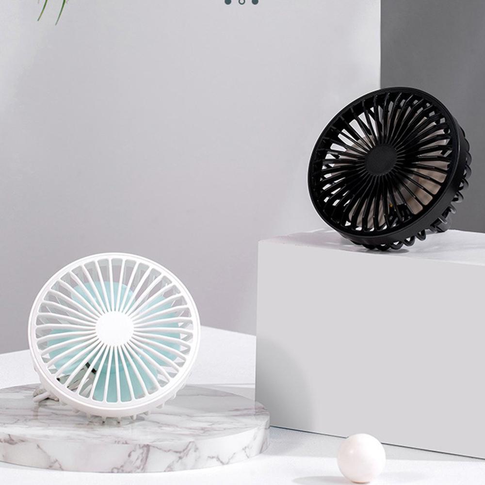 Bil blæser 360 grader roterende cool farverige led lys og usb power bil auto kraftig køleventilator til bil ventil monteret