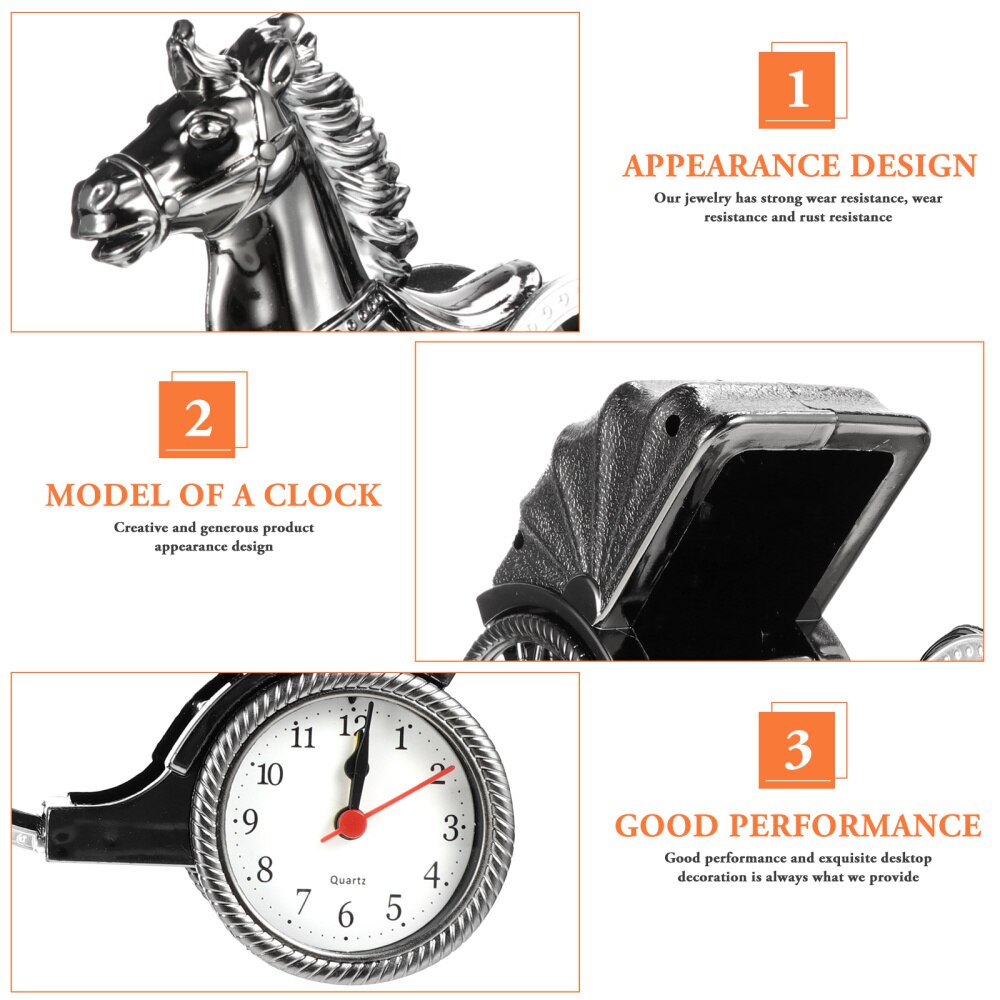 Horse Alarm Clock Luxury Retro Alarm Clock Novelty Unique Table Desk Clock