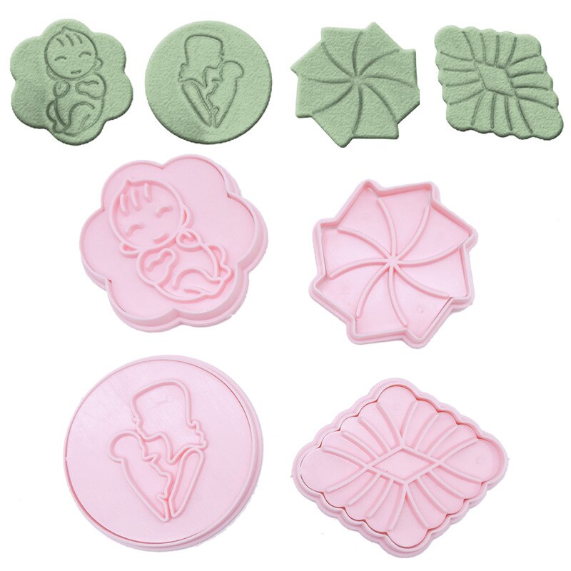 9 slags plastik kiks udstikker fondant kage dekorationsværktøj chokoladeform fondant prægeforme gør-det-selv bageværktøj: A870