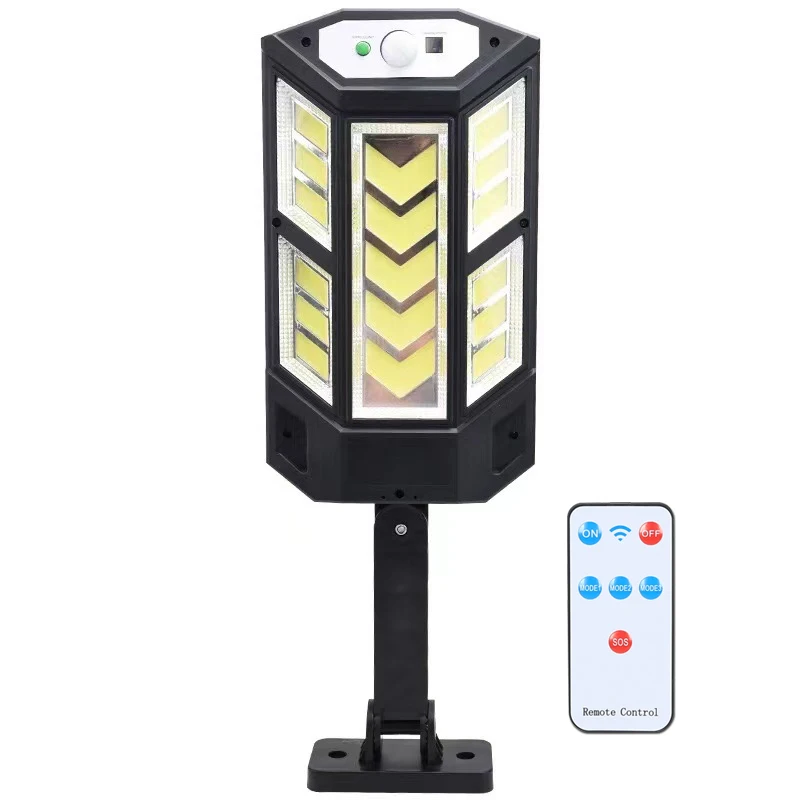 Nieuwste led-lampen op zonne-energie , 9900lm buitenlampen op zonne-energie met bewegingssensor, 4 standen, waterdicht ,  ip65 tuinlampen op zonne-energie voor op straat of in de tuin.: Koud wit