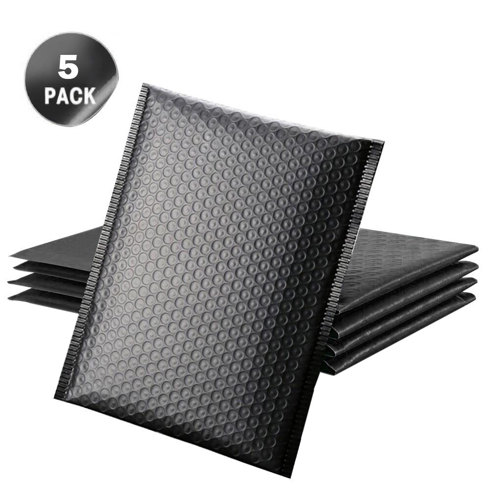 5 pièces noir Poly bulle Mailer bulle Mailers enveloppes rembourrées pour emballage doublé Poly Mailer auto joint PE perle Film sac