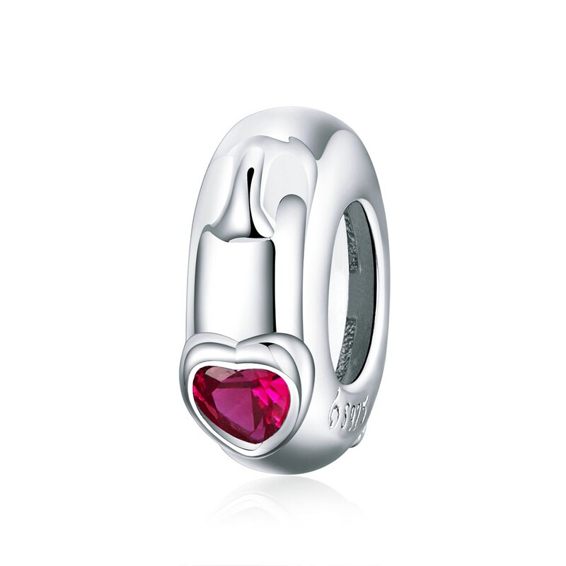 Mowimo mamma mamma hjärta berlocker passar original silver armband 925 sterling silver rosa cz pärla hänge diy halsband smycken: Fnc 217