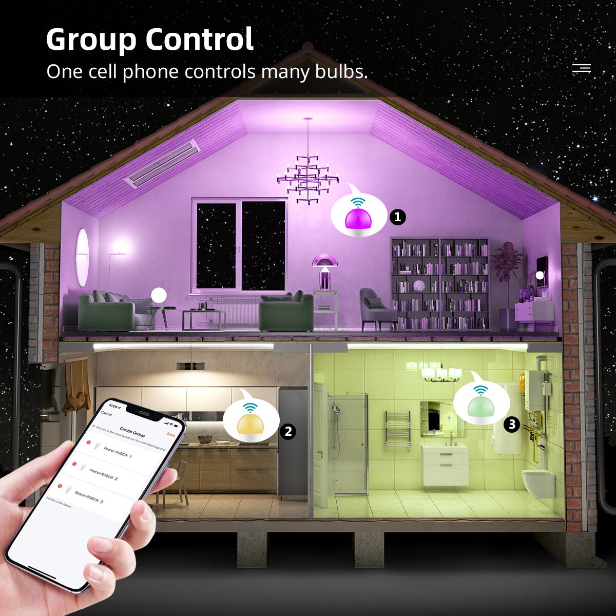 Dimmable Bluetooth 4.0 APP LED Light Neon Dream Color E27 Light Bulb AC85-265V Wireless Magic LED lamp Music Control Smart Light