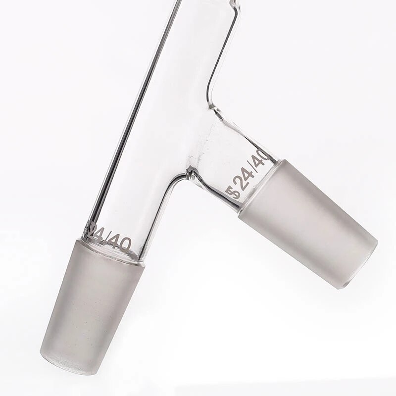 Three way Thermometer adapter with 24/40 joint, 75 bend (laboratory equipment