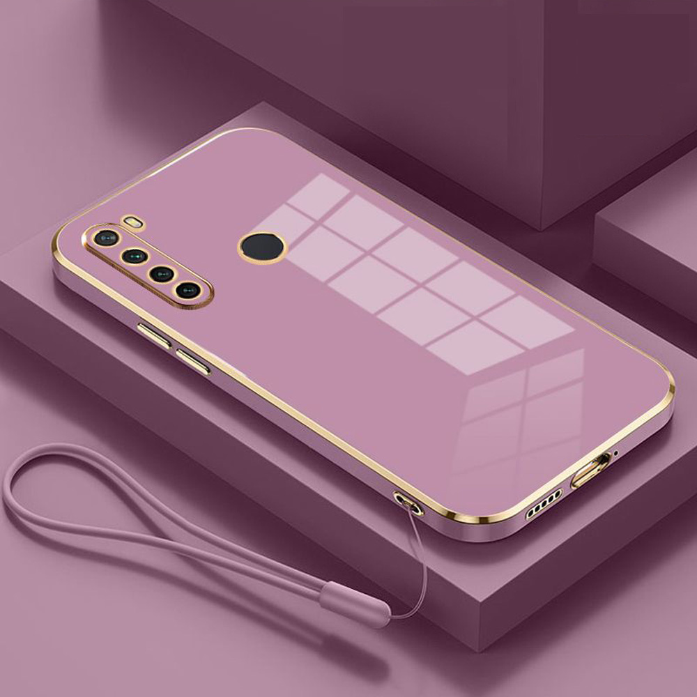 Para Realme 5i funda Realme 5 funda de teléfono Realme 5S Realme 6i Realme 6 6s revestimiento cuadrado de lujo cubierta trasera a prueba de golpes