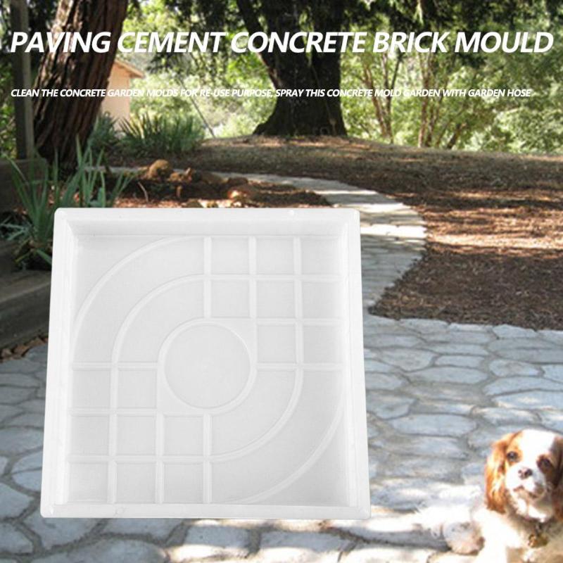 Molde de pavimento de jardín DIY camino manual camino de propileno pavimentación de ladrillo de piedra molde de hormigón para jardín hogar: Square