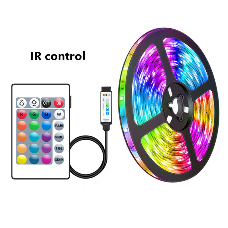 USB Bluetooth Led Strip Lights RGB 5050 1M-30M Infrared Control Luces Luminous Decoration For Living Room Ribbon Lighting Lamp: Emitting Color8 / 10m