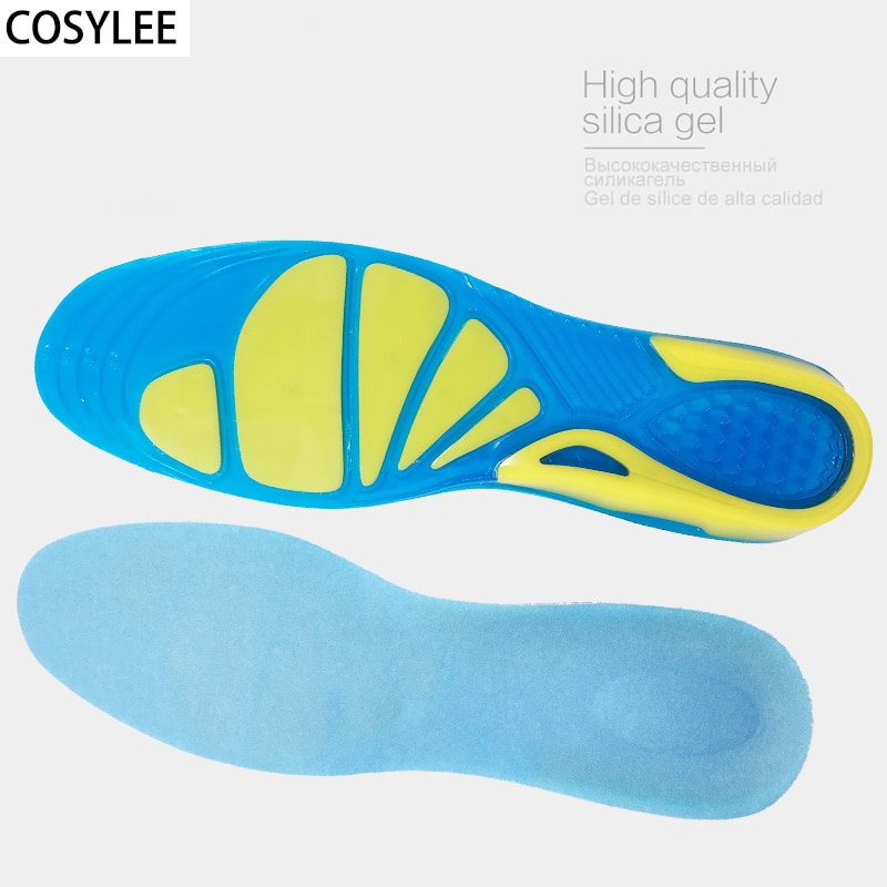 Silikone indlægssåler gel ortopædisk fodpleje til fødder sko sål sports indlæg stødabsorberende puder bue ortotiske pude indlægssål