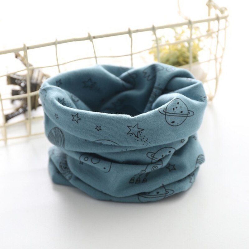 Winter Scaf Kids Boys Girls Cotton Blend Multi Use Neck Warmer Scarf Hat Bandana Print Cartoons Scarf