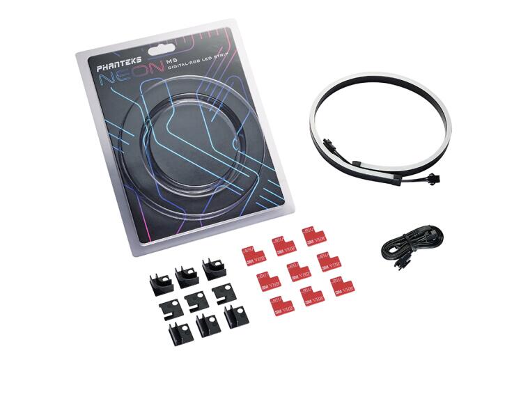 PHANTEKS M1 M5 Light strip ARGB Neon computer case decoration led strip 5V 3PIN light header AURA 550mm 1000mm: PHANTEKS M5 550mm