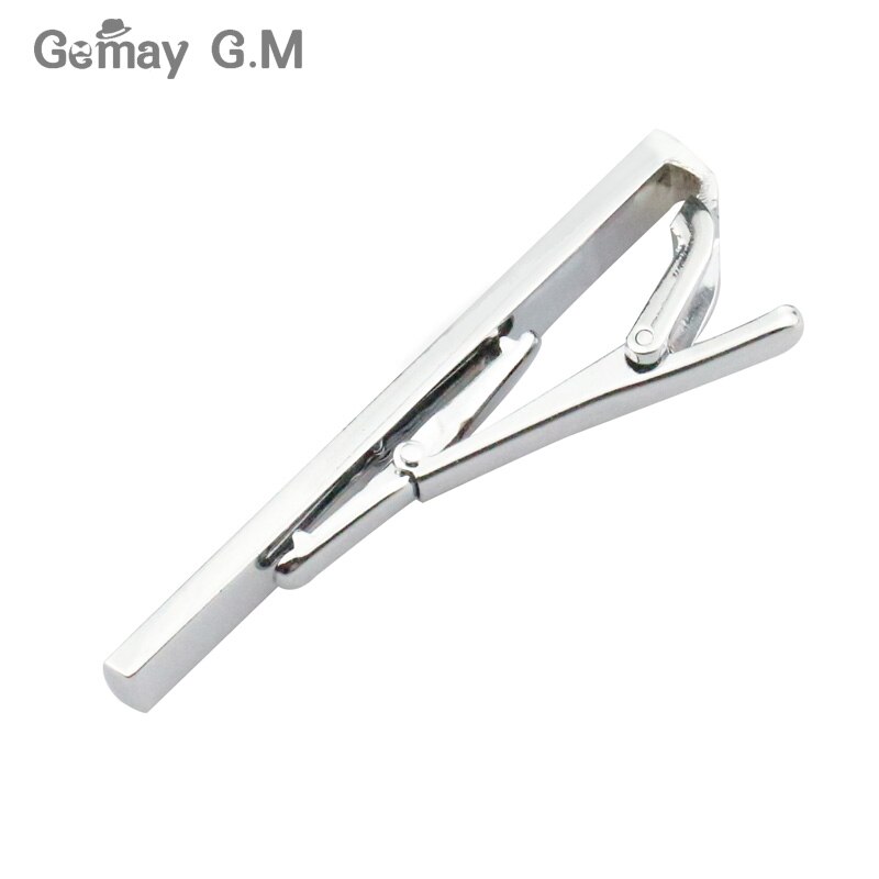 Silvery Tie Clip For Men Classic Meter Tie Clips Alloy Tie Bar Enamel Tie Collar Pin Crystal Business Corbata