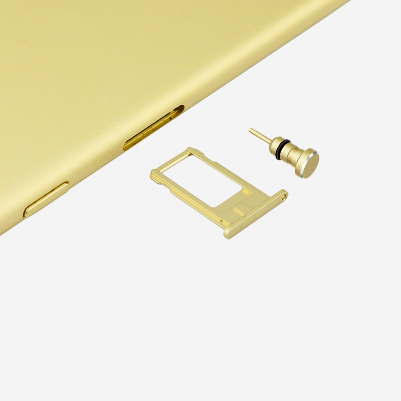 Metal Phone 2 in 1 Sim Card Tray Eject Pin Tool &amp; 3.5mm Earphone Jack Dust Plug Dustproof Cap Gadget For iPhone 66s 5s xiaomi#15