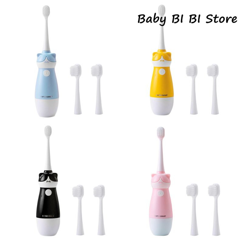 Cepillo de dientes eléctrico para niños, cabeza pequeña, pelo suave para niñas, cepillos de dientes sónicos, Mango antideslizante resistente al agua