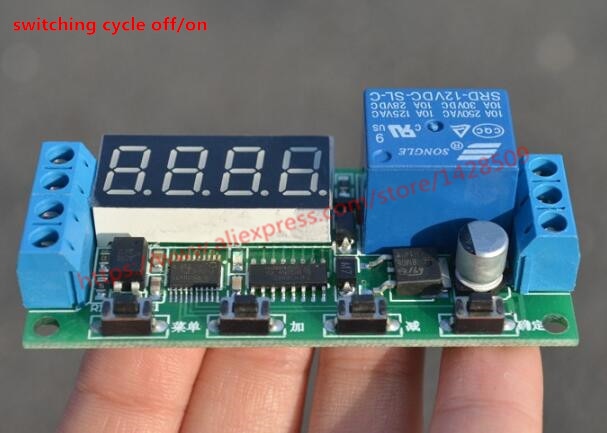 Vertragingstijd Relaismodule Timer relais Control Cyclus Timer 12 V LED Display Intelligente Controle Tijd Relais/Vertraging voor schakelen cyclus