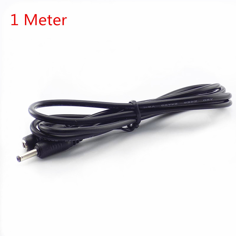 1/1.5/3/5/10m dc strømkabel forlenger 5v 2a lednings adapter 3.5mm x 1.35mm dc hann dc hunnkontakt for cctv sikkerhetskamera: 1 meter