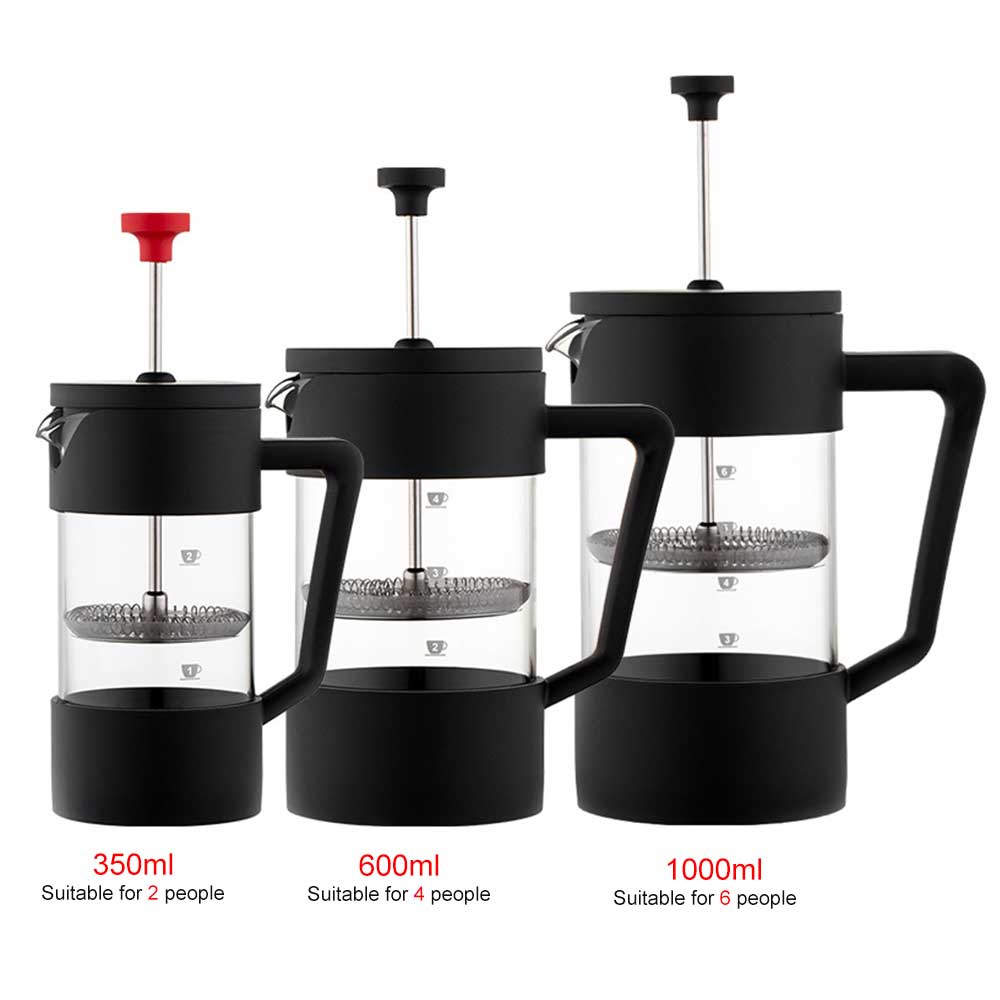 Praska francuska 1000ml ze stali nierdzewnej szklana kawa tłok ekspres robić herbaty filtr perkolator prasa kawiarka garnek szkło