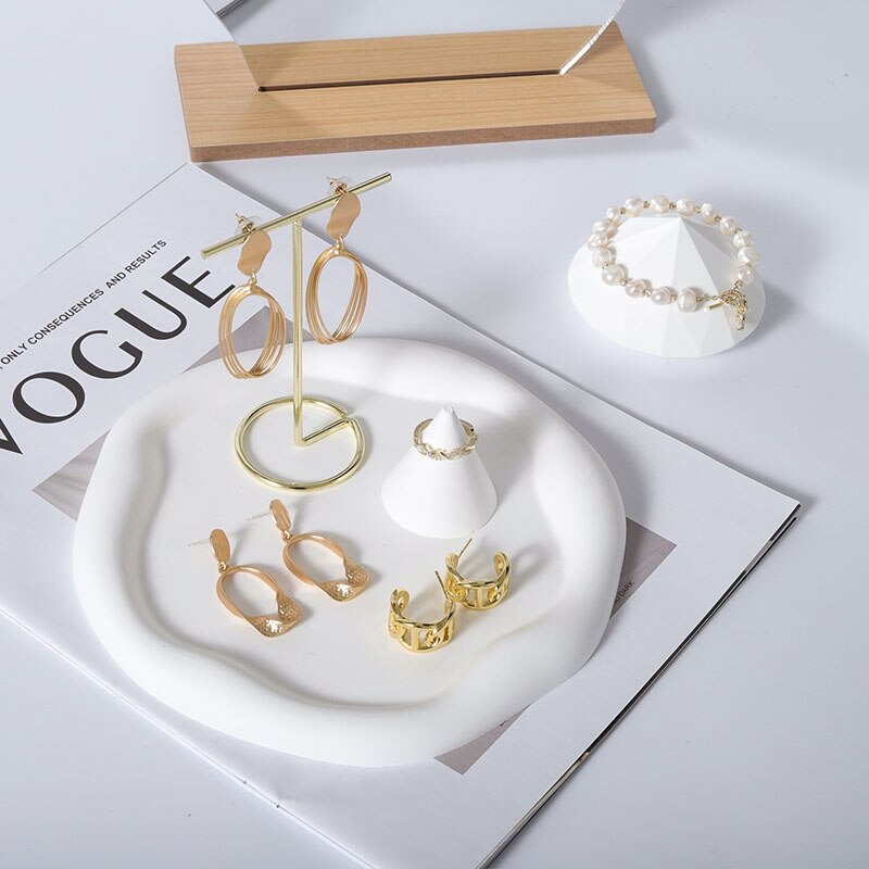 Bandeja de hormigón de Irregular, bandeja de cemento para almacenamiento de joyas, molde de silicona para yeso, arcilla, jarrón, bandeja, de dobladillo